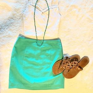 Teal mini skirt🎄